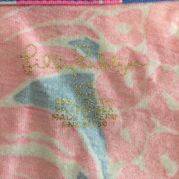 Lilly Pulitzer Tank Top Women’s Size XS Color Merrill Blue Haven Little Flamenco - Picture 11 of 11